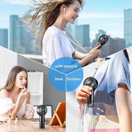 Aluan Handheld Fan Mini Fan Portable Hand Held Fan Rechargeable 4800Mah Battery Operated Fan With Power Bank Powerful 3 Speeds