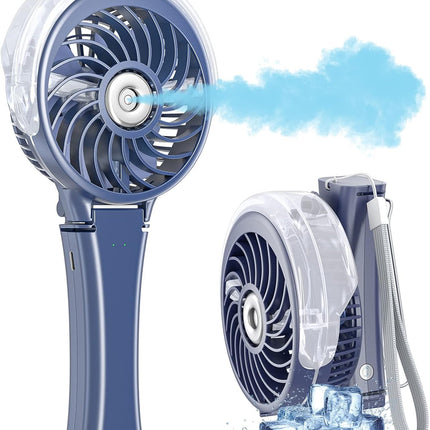 Handfan Upgraded Portable Misting Fan, 34Ml Handheld Personal Mister Fan Rechargeable, Battery Operated Spray Water Mist Fan
