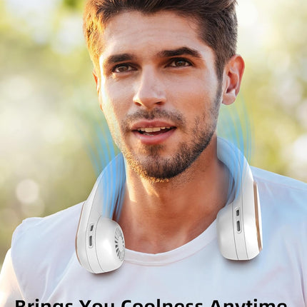 Koonie Neck Fan Rechargeable 5 Speeds, Portable Personal Fan, Hands Free Bladeless Fan, Battery Operated Wearable Fan Adjustable