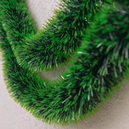 50 FT/15M Long Snowy Green Artificial Christmas Tinsel Garland Decorations DIY for Xmas Tree,Fireplace Mantel,Stairs Railing Outdoor Indoor Holiday Decor (White)