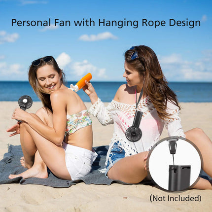 Mini Handhled Fan, 4000Mah Rechargeable Battery Operated Usb Desk Fan, Small Personal Portable Fan 3 Speed Adjustable Powerful