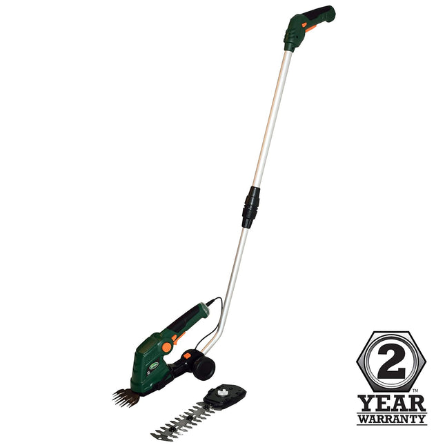Scotts Outdoor Power Tools LSS10272PS 7.5-Volt Lithium-Ion Cordless Grass Shear/Shrub Trimmer with Wheeled Extension Handle, Green