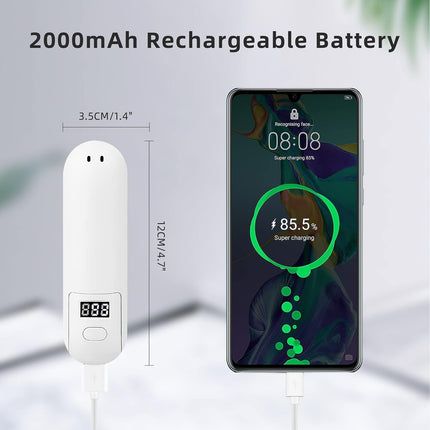 Mini Handheld Fan, Portable Fan 3 In 1 2000Mah, Battery Operated Fan With Led Display As Phone Holder, Hand Fan Usb Rechargeable