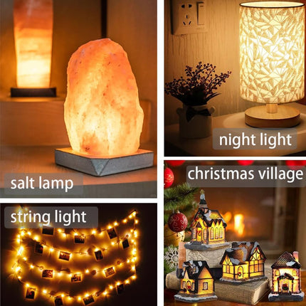 Christmas Villages Replacement Light Bulb 6 Watt Incandescent Night Light Bulb,120-Volt Mini Light Bulb Candelabra E12 Base for Home Decorate -6Pcs