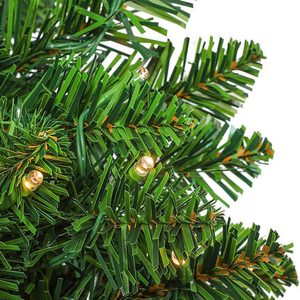 Small Christmas Tree with Lights - 2FT Pre Lit Artificial Mini Christmas Tree, Includes 50 Led Warm Lights, 73 PVC Branch Tips Thick and Full, Seasonal Indoor Home Tabletop Decor