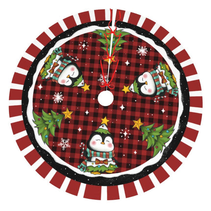 Christmas Penguin Christmas Tree Skirt Holiday Party Supplies Decorations Halloween Xmas Tree Mat Farmhouse Decorations 36"