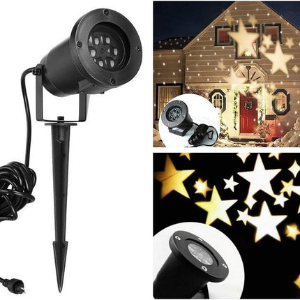 Lightess Christmas Projector Light Star Moving Holiday Decorations Outdoor Indoor Decor LED Landscape Projection Spotlight, Warm White, YG-TYD