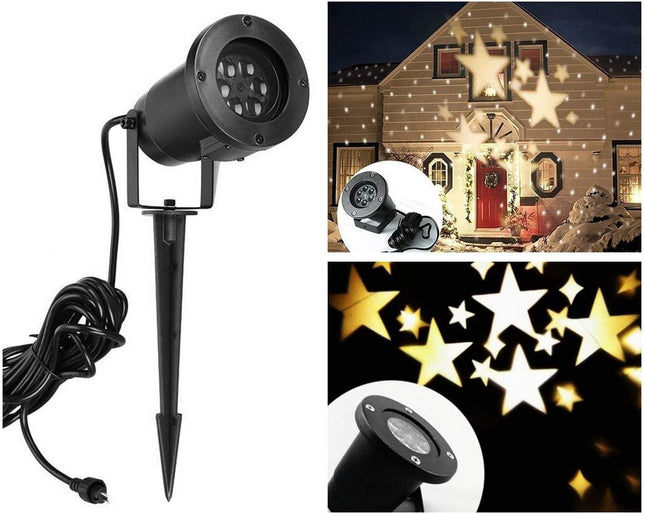 Lightess Christmas Projector Light Star Moving Holiday Decorations Outdoor Indoor Decor LED Landscape Projection Spotlight, Warm White, YG-TYD