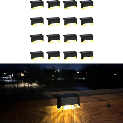 Uniqus Solar Powered Outdoor Lights 16 Pack By Village Eight Waterproof Solar Lights For Stairs Pathway Deck Patio Garden Lights