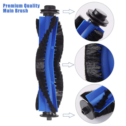 Part For Eufy Robovac 11S Max Robovac 15C Max Robovac 30C Max Robovac G30 Edge G10 Hybrid Robot Vacuum Cleaner Accessories Kit, Including 1 Main Brush, 8 Side Brushes, 4 Filters