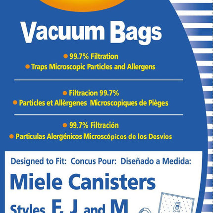 Envirocare Allergen Vacuum Cleaner Dust Bags Made To Fit Miele Canisters Style F J M 5 Pack With 2 Filters