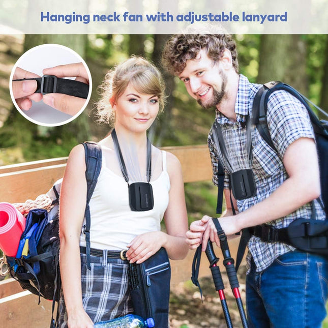 Lemoistar Portable Mini Waist Clip Fan, 5000Mah Battery Operated HandFree Wearable Necklace Fan With Max 20H Working Time