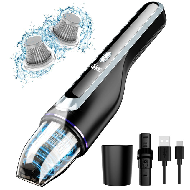 Handheld Vacuum Cordless, Car Vacuum With Brushless Motor 14Kpa Suction, 1.2Lbs Ultralightweight, Led Light, Portable Rechargeable Mini Vacuum For Car Home Cleaning