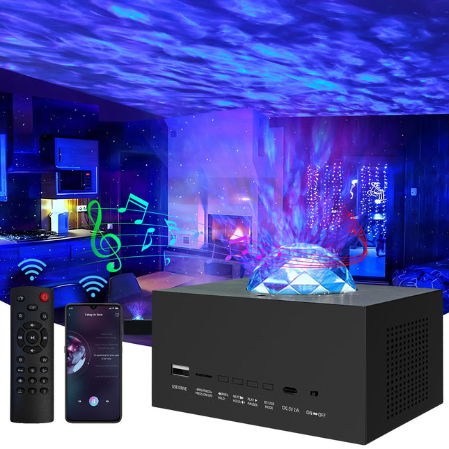 Galaxy Projector,Star Projector with Timer and HiFi Music Built-in Speaker,Multiple Colors Projections Star Projector Light for Bedroom Home Decor Party,Space Galaxy Light Projector s for Adults