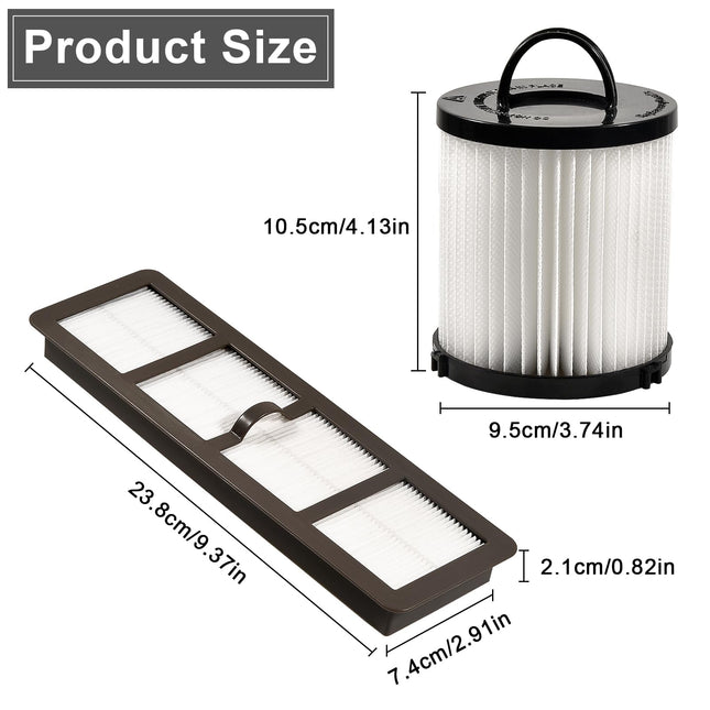 Safercctv Ef6 Hepa Filter And Washable Reusable Cup Filter Vacuum Filter Dcf21 Replace67821, 68931, 68931A, Ef91 Compatible With Eureka Airspeed As1000 Series Upright Vacuum Cleaners 2