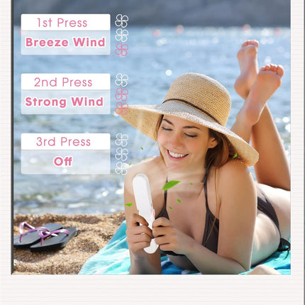 3 Pack Portable Pocket Fans Handheld Mini Fan Portable Foldable Fan Personal Travel Fan Hand Fan Summer Usb Rechargeable Desk Fan
