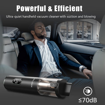 Car Vacuum Cleaner High Power,13000Pa High Power Portable Vacuum With Led Display, 2 Speeds, 30 Mins Runtime, 2In1 Cordless Vacuum Cleaner With Air Duster For Home, Car, Outdoor, Pet