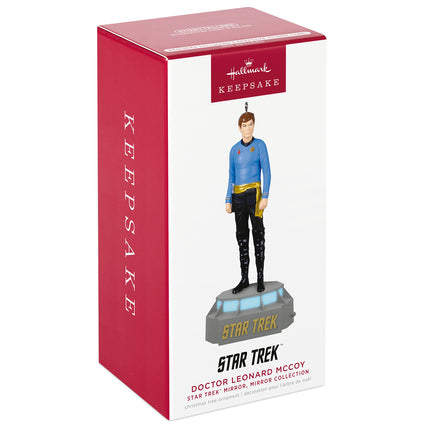 Hallmark Keepsake Christmas Ornament , Star Trek Mirror, Mirror Collection - Bones, Doctor Leonard McCoy, Light and Sound