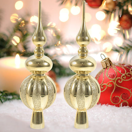Amosfun Christmas Decorations Christmas Ornament Christmas Tree Decoration Spherical Treetop Decor top hat Party Supplies Decorate Christmas utenciles Gourd Plastic