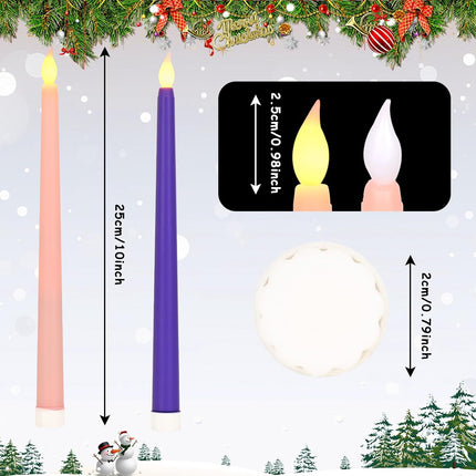 Waipfaru 6 Pcs Christmas Advent Wreath Advent Candle Holder with 5 Flameless Simulated Candles, 12 Inch Advent Wreath and Candles Set, Christmas Centerpiece Decorations for Table Indoor Home Church