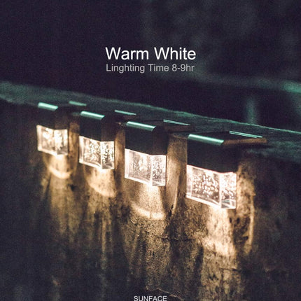 Solar Deck Lights Outdoor, 2 Modes Led Solar Fence Lights Waterproof, Garden Solar Decorative Step Lights 6Pack