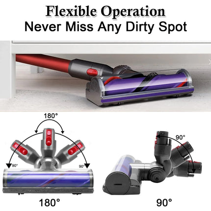 Quickrelease Motorhead Cleaner Compatible With Dyson V7 V8 V10 V11 V15 Vacuums Animal Absolute Models Cleaner Head Dyson Part Electric Head For Hardwood Floor Carpets Sv10 Sv11 Sv12 Sv14