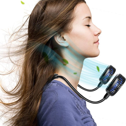 Handfan 10000Mah Neck Fan, 360° Rotation Personal Portable Fans For Your Neck, 48H Lasting Rechargeable Battery Operated Wearable
