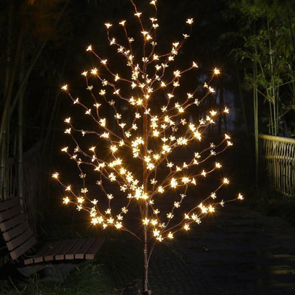 Lightshare 6.5FT 208 LED Cherry Blossom Tree, Lighted Artificial Tree for Decoration Inside and Outside, Home Patio Wedding Festival Christmas Decor