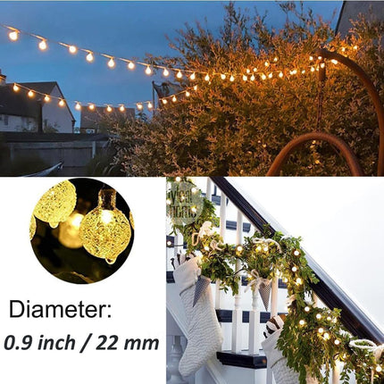 Mocalido 20ft Globe String Lights Battery Operated Outdoor, 40 LEDs Christmas Hanging Lights with Remote, Warm White & Multicolor Waterproof Fairy Lights for Camping Tent Indoor Bedroom Classroom