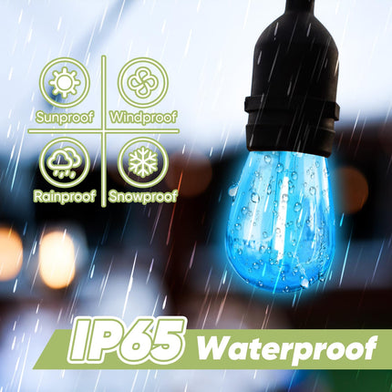12-Pack Red Green String Light Bulbs, Patio String Light Replacement bulbs for Outdoor Indoor, 1W E26 Base S14 LED Red Green Light Bulbs for Christmas Halloween,Holiday,Home Decor (6 Red + 6 Green)