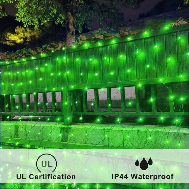 RGB Net Lights, Christmas Color Changing Outdoor LED Mesh Lights, 14.8x4.9 ft 240 LED Christmas Net Light Decorations, Connectable Plug in Waterproof Tree Light Bushes Wedding Garden Halloween Decor