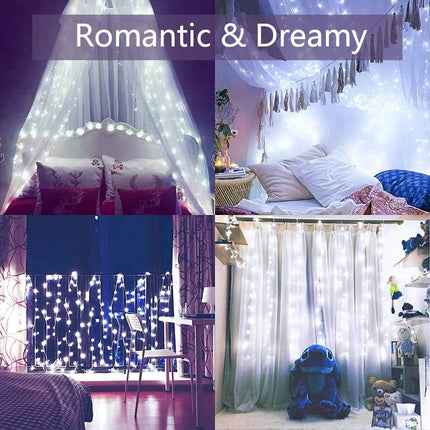 buways Fairy Lights,2-Pack Battery Operated Waterproof Cool White 50 LED Fairy String Lights,16.4ft Silver Wire Light with Remote Control for Christmas Parties,Garden and Home Decoration