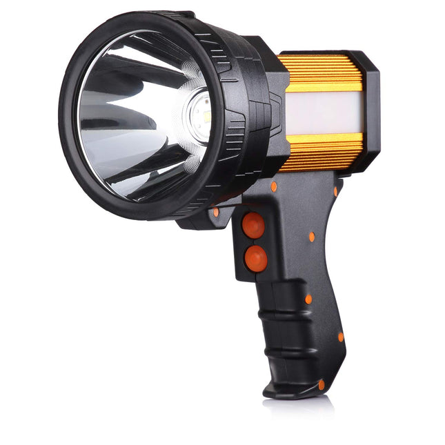 BUYSIGHT Rechargeable spotlight,Spot lights hand held large flashlight 6000 lumens handheld spotlight Lightweight and Super bright flashlight