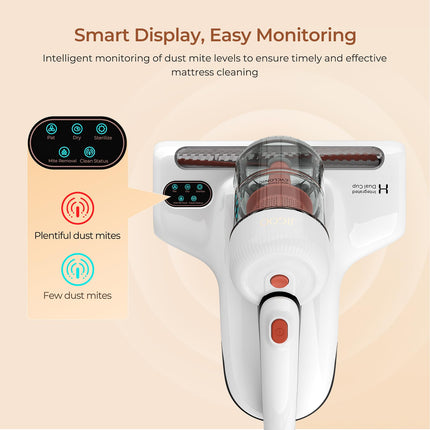 Mattress Vacuum Cleaner : Uv Bed Vacuum Cleaner 500W 13Kpa Strong Suction, High Heating Tech, Deep Cleaning Bed Vacuum For Sofabedfabric Surfacecorded,120V