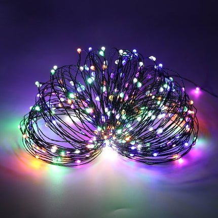 4 Pack Fairy Lights Battery Operated, 16.4 Ft 50 LED Starry Fairy Lights with Auto Timer Dark Green Copper Wire Twinkle Lights for Wedding Bedroom Christmas (Multicolor)