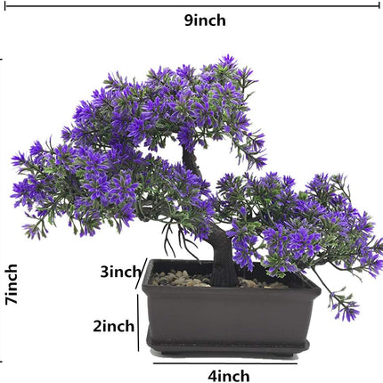 Artificial Bonsai Tree-Fake Plant in Pot Artificial Plants,Faux Bonsai Japanese Pine Bonsai Artificial Plants for Home Decor Indoor,Office/Windowsill/Yard,Desktop Display, Zen Garden Décor