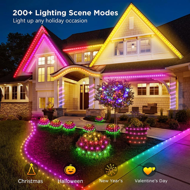 100ft String Lights, 300 LED Lights Color Changing String Waterproof, 200+ Preset Scene Modes,Smart App & Remote for Indoor Outdoor Christmas Decoration Party Holiday Home Bedroom Patio Decor