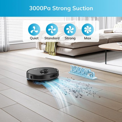 Ilife A20 Robot Vacuum And Mop Combo, Lidar Navigation, 3000Pa Suction Robotic Vacuum Cleaner, Smart Mapping, Appalexa Control, For Pet Hair, Hard Floor, Carpet, 2.4Ghz Wifi Only