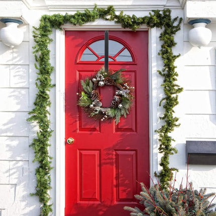Kederwa Adjustable Wreath Door Hanger, Metal Wreath Hooks Over The Door from 14.9-25 Inch, Halloween Wreath Holder for Fall Christmas Thanksgiving Wreath Decor