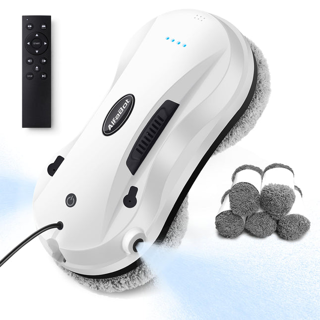 Alfabot Window Cleaning Robot With Dual Water Spray, X7 Robot Window Cleaner With Doubleside Water Spray 50Ml Water Tank, Smart Window Vacuum For Interiorexterior Highrise Windows