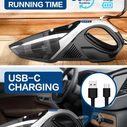 Hihhy Handheld Vacuum Cordless, Portable Car Vacuum Cleaner 9000Pa Strong Suction With Led Light, Usb Fast Charging, Small Hand Held Vacuum Cleaner For Home And Car Cleaning