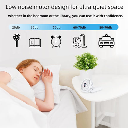 Mini Usb Personal Portable Handheld Fan With Rechargeable Foldable Fan For Travel. It Used As A Desk Fan And Neck Fan. Small