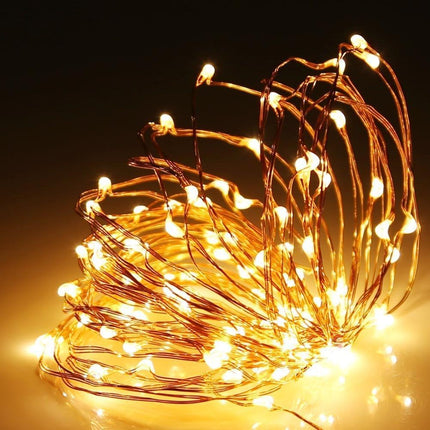 Solar String Lights, 2 Pack Total 200LED 66Ft Copper Wire Solar Fairy Lights 8 Modes, Waterproof Outdoor String Lights for Christmas Party Wedding Decoration Patio Garden Yard (Warm White)