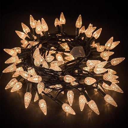 Twinkle Star C6 Christmas String Lights, 100 LED 33ft Fairy Lights with 29V Safe Adaptor, Indoor Outdoor 8 Lighting Modes with Memory Function for Patio Xmas Tree Wedding Party