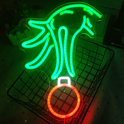 Christmas Neon Sign Dimmable Christmas Neon Lights Led Neon Signs Green Light Up Neon Sign for Bedroom Kids Room Living Room Xmas Party