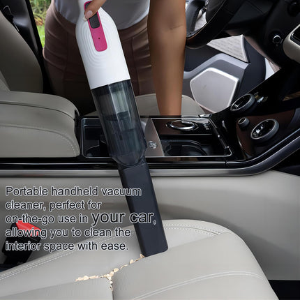 Hand Vacuum, Advanced Clean Cordless Handheld Vacuum, Compact Home And Car Vacuum With Crevice Tool, Lightweight & Portable, 11000Pa, Onetouch Empty For Car & Home,Mattress, Pink