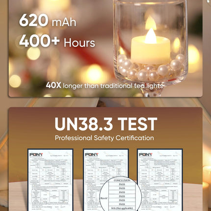 Homemory 12pcs Remote Candles, Timer Candles, 400+Hours Flickering Flameless Battery Operated LED Tea Lights Candles Votive Candles with Remote, for Tabletop Lighting, Table Centerpieces Decor