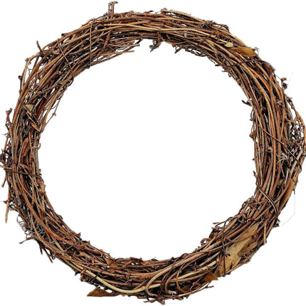 16inch Large Natural Grapevine Wreath Rings Rattan Vine Branch Wreath Hoop for DIY Craft Wreath Christmas Easter Holiday Decoration Seasonal Decors (1pcs 40cm/16inch)