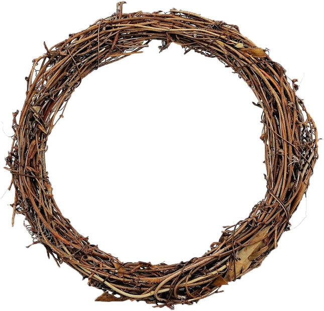 16inch Large Natural Grapevine Wreath Rings Rattan Vine Branch Wreath Hoop for DIY Craft Wreath Christmas Easter Holiday Decoration Seasonal Decors (1pcs 40cm/16inch)