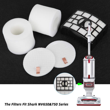 Filter For Shark Nv752, Nv751, Nv750, Nv650, Nv651, Nv652, Nv765, Nv831, Nv835, Ax950, Ax951, Ax952, Zu632, Zu881, Az1000, Az1002 Part Xff650 & Xhf650